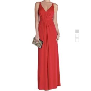 BCBGMaxAzria - Red Knit Evening Gown